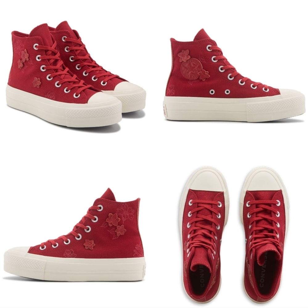 NIB Converse Chuck Taylor All Star Hi Lift Floral High Top Platform Sneakers - Picture 4 of 7